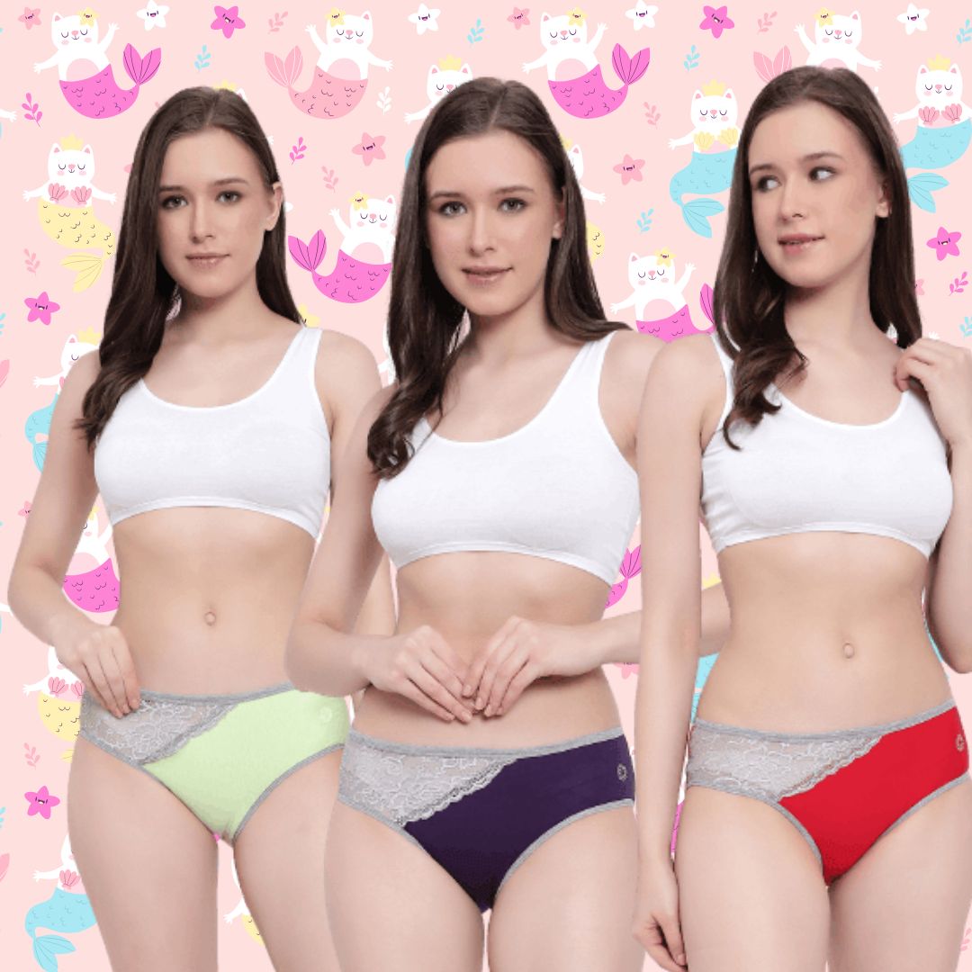 BTRUST Cross lace Panel Panty- Pack of 3 - Premium Panties from Btrust Fashion - Just $699.00! Shop now at Btrust Fashion