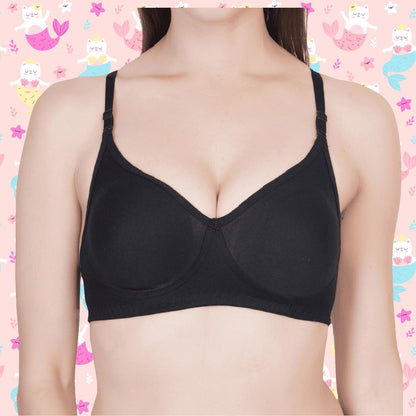 BTRUST T Mould Bra - Soft and Comfortable Cotton-rich Fabric, Non-padded Demi-cups, Wire-free, Extended Straps for Perfect Fit, Cute and Stylish Design - Premium Bras from BtrustFashion - Just $249.00! Shop now at Btrust Fashion