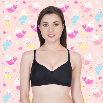 BTRUST T Mould Bra - Soft and Comfortable Cotton-rich Fabric, Non-padded Demi-cups, Wire-free, Extended Straps for Perfect Fit, Cute and Stylish Design - Premium Bras from BtrustFashion - Just $249.00! Shop now at Btrust Fashion