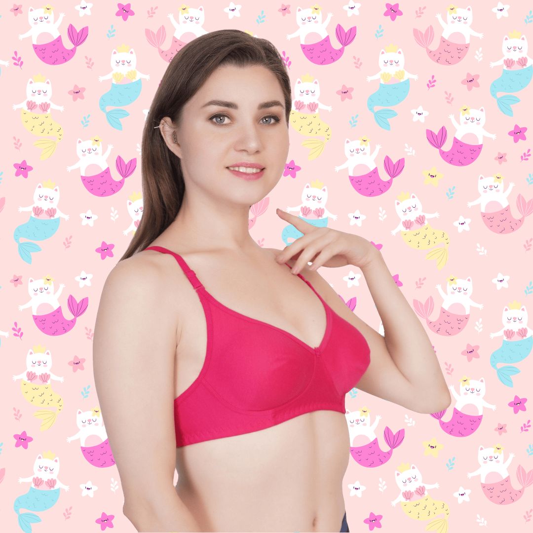 BTRUST T Mould Bra - Soft and Comfortable Cotton-rich Fabric, Non-padded Demi-cups, Wire-free, Extended Straps for Perfect Fit, Cute and Stylish Design - Premium Bras from BtrustFashion - Just $249.00! Shop now at Btrust Fashion