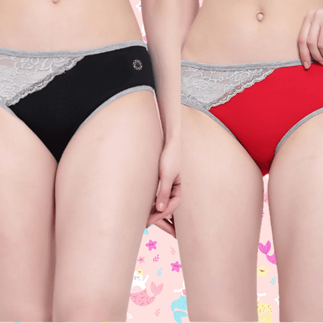 BTRUST Cross Lace Panel Panty- Pack of 2 - Premium Panties from Btrust Fashion - Just $499.00! Shop now at Btrust Fashion