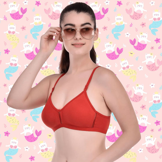 BTRUST Jaismine Bra - Soft Cotton Rich Fabric, Non-Padded Double-Layered Cups, Non-Wired, Full Coverage Cups - Premium Bras from Btrust Fashion - Just $249.00! Shop now at Btrust Fashion