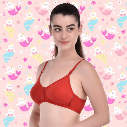 BTRUST Jaismine Bra - Soft Cotton Rich Fabric, Non-Padded Double-Layered Cups, Non-Wired, Full Coverage Cups - Premium Bras from Btrust Fashion - Just $249.00! Shop now at Btrust Fashion