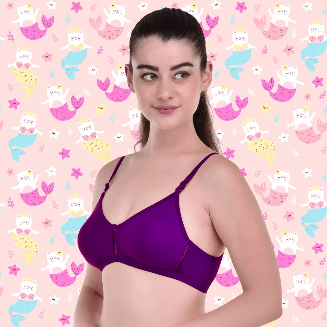 BTRUST Jaismine Bra - Soft Cotton Rich Fabric, Non-Padded Double-Layered Cups, Non-Wired, Full Coverage Cups- Pack of 3 - Premium Bras from Btrust Fashion - Just $699.00! Shop now at Btrust Fashion