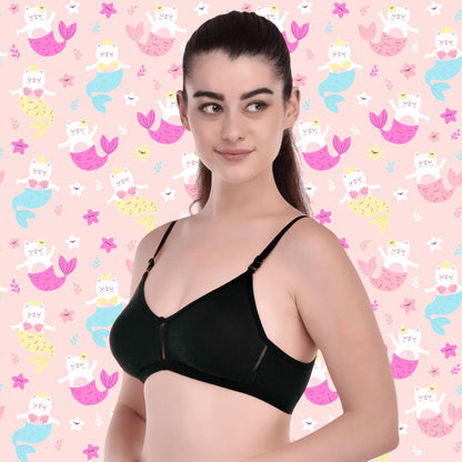 BTRUST Jaismine Bra - Soft Cotton Rich Fabric, Non-Padded Double-Layered Cups, Non-Wired, Full Coverage Cups- Pack of 3 - Premium Bras from Btrust Fashion - Just $699.00! Shop now at Btrust Fashion