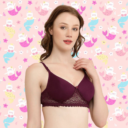 BTRUST Nexa Foam Bra - Comfortable & Breathable Cotton Rich Fabric, Exquisite Lace Design, Non-Wired Cups, Full Coverage, Seamless Cups, Adjustable Straps- Pack of 3 - Premium Bras from Btrust Fashion - Just $699.00! Shop now at Btrust Fashion