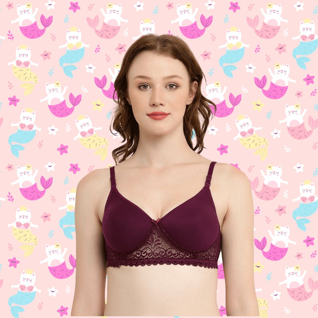 BTRUST Nexa Foam Bra - Comfortable & Breathable Cotton Rich Fabric, Exquisite Lace Design, Non-Wired Cups, Full Coverage, Seamless Cups, Adjustable Straps - Premium Bras from BtrustFashion - Just $249.00! Shop now at Btrust Fashion