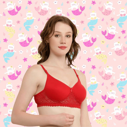 BTRUST Nexa Foam Bra - Comfortable & Breathable Cotton Rich Fabric, Exquisite Lace Design, Non-Wired Cups, Full Coverage, Seamless Cups, Adjustable Straps - Premium Bras from BtrustFashion - Just $249.00! Shop now at Btrust Fashion