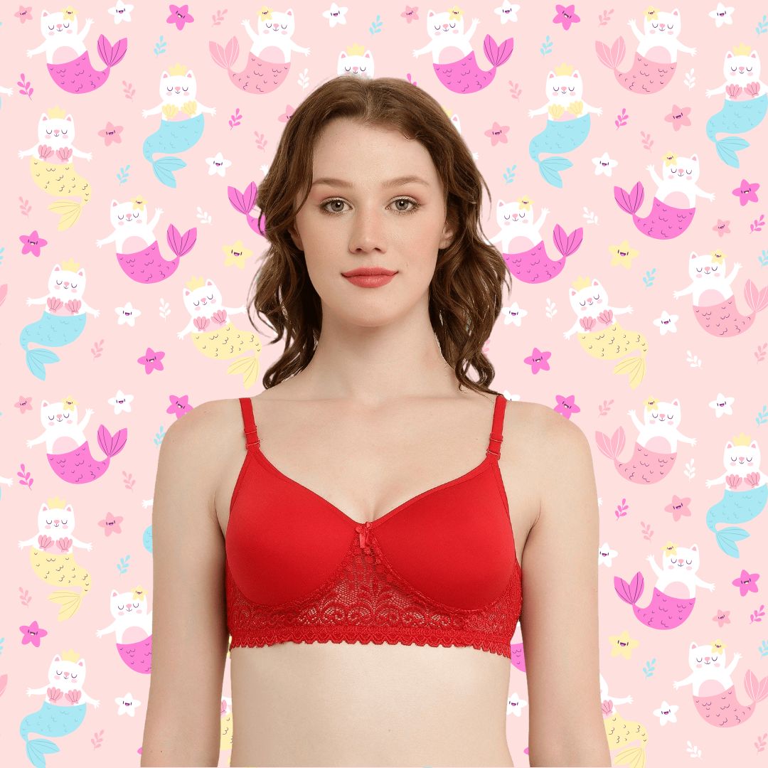 BTRUST Lingerie Set with Comfortable & Breathable Cotton Rich Fabric, Exquisite Lace Design bra & -  Low Waist cross net Bikini Panty with Medium Rear Coverage - Premium Combo from Btrust Fashion - Just $499.0! Shop now at Btrust Fashion
