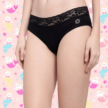 BTRUST Lace Panty - Mid Waist lace Bikini Panty with Medium Rear Coverage- Pack of 3 - Premium Panties from Btrust Fashion - Just $699.00! Shop now at Btrust Fashion