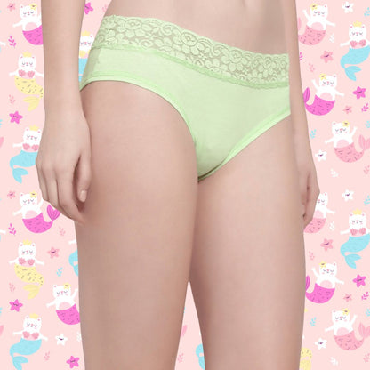 BTRUST Lace Panty - Mid Waist lace Bikini Panty with Medium Rear Coverage- Pack of 3 - Premium Panties from Btrust Fashion - Just $699.00! Shop now at Btrust Fashion