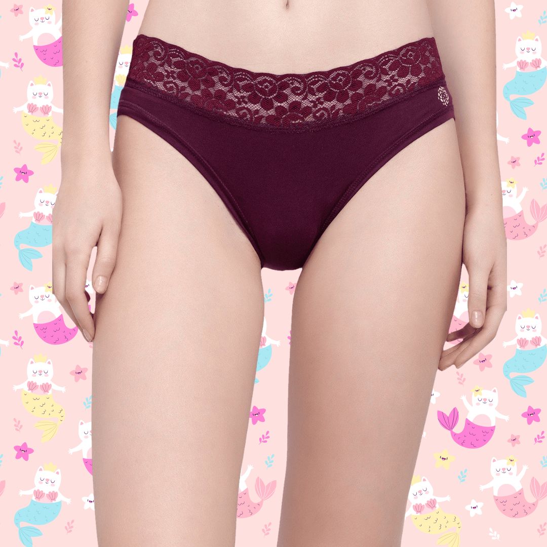 BTRUST Lace Panty - Mid Waist lace Bikini Panty with Medium Rear Coverage - Premium Panties from Btrust Fashion - Just $249.00! Shop now at Btrust Fashion