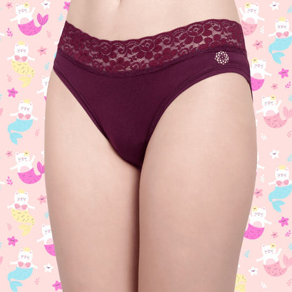 BTRUST Lace Panty - Mid Waist lace Bikini Panty with Medium Rear Coverage - Premium Panties from Btrust Fashion - Just $249.00! Shop now at Btrust Fashion