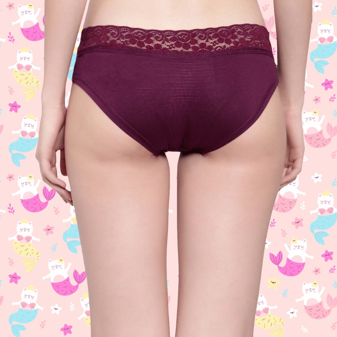 BTRUST Lace Panty - Mid Waist lace Bikini Panty with Medium Rear Coverage - Premium Panties from Btrust Fashion - Just $249.00! Shop now at Btrust Fashion