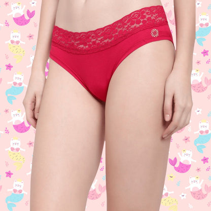 BTRUST Lace Panty - Mid Waist lace Bikini Panty with Medium Rear Coverage - Premium Panties from Btrust Fashion - Just $249.00! Shop now at Btrust Fashion