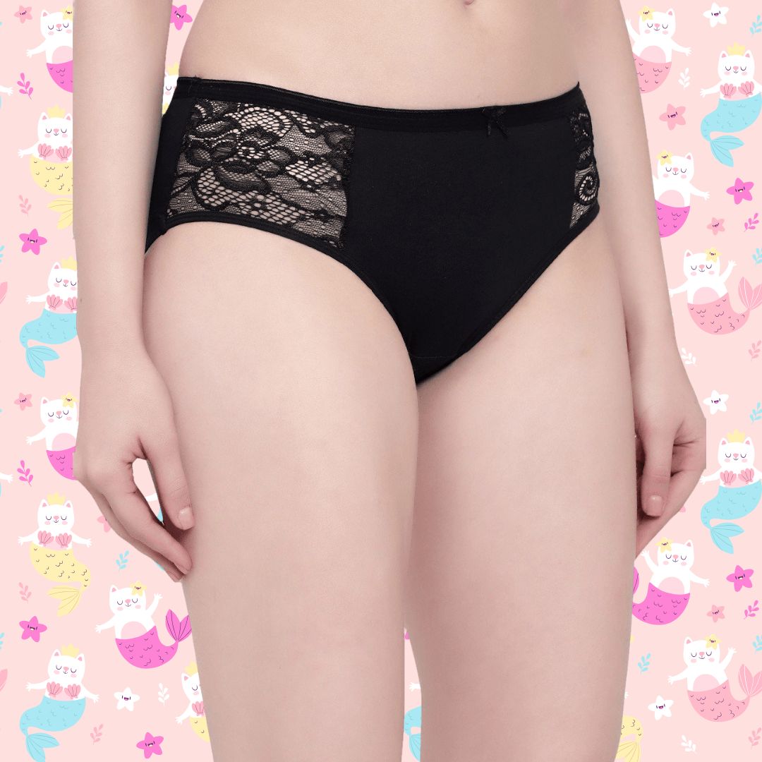 BTRUST Low Waist Side lace panel Bikini Panty with Medium Rear Coverage- Pack of 3 - Premium Panties from Btrust Fashion - Just $699.00! Shop now at Btrust Fashion