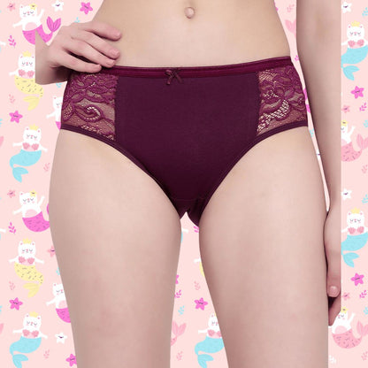BTRUST Low Waist Side lace panel Bikini Panty with Medium Rear Coverage- Pack of 3 - Premium Panties from Btrust Fashion - Just $699.00! Shop now at Btrust Fashion